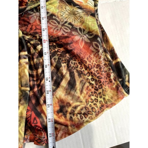 BOHO CHIC Y2K STYLE‎ FRONT KNOT BUTTON DOWN WOMAN'S TOP SIZE XL G1 - Picture 6 of 7